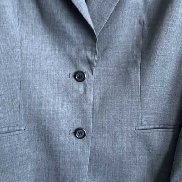 Club Monaco women’s suit jacket blazer size 8 charcoal gray pockets wool blend - Picture 2 of 3